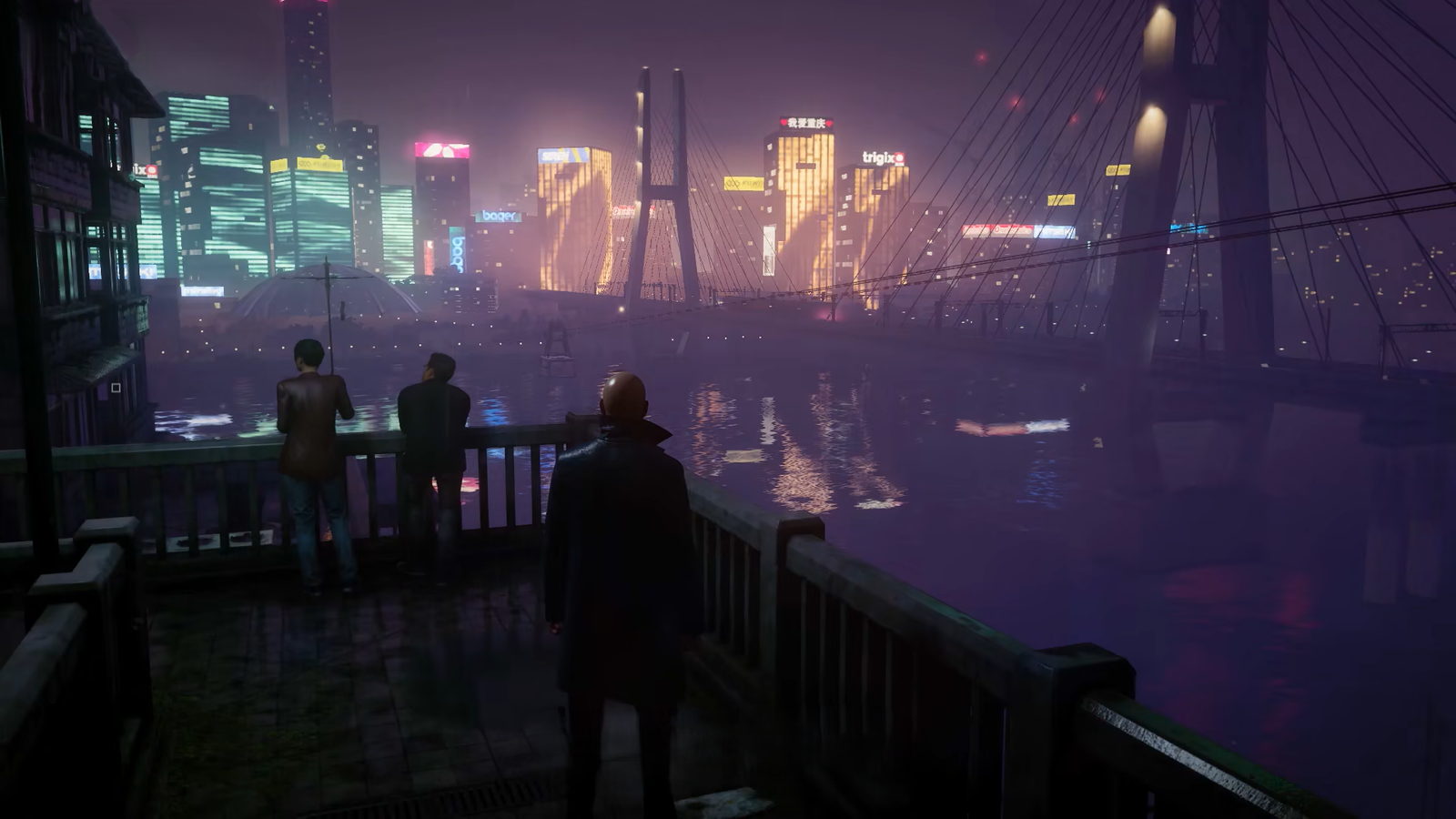 in-game night view of the Yangtze cable car